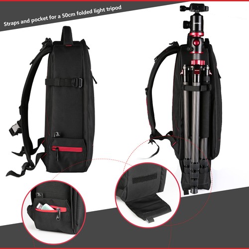 Beschoi DSLR Kamera Rucksack Wasserdichte Kameratasche für Sony Canon Nikon DSLR - Bild 5 von 14