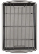 GoodCook 15” x 10.5” Nonstick Carbon Steel Baking Pan & Raised Wire Rack