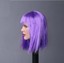 1/6 Scale Female Head Sculpt With Purple Hair - For Phicen, Hot Toys Figure Bodies