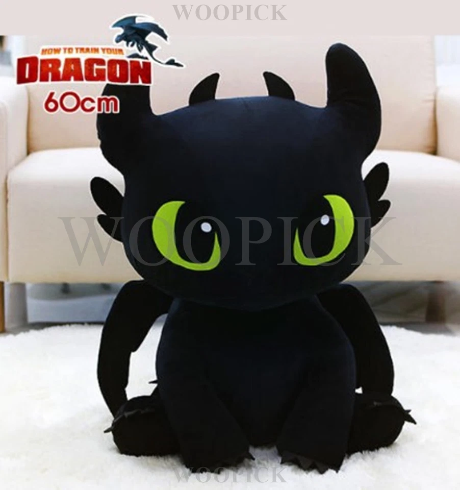 How To Train Your Dragon 3 Sitting Toothless Plush Doll 60cm Cute-100% Authentic - Image 2 of 4