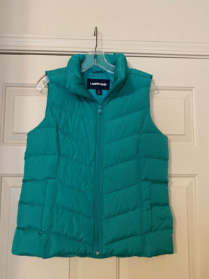 Land's End Down Vest Green Size S