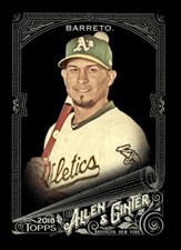 2018 TOPPS ALLEN GINTER X BASEBALL BASE CARD #266 Franklin Barreto Athletics
