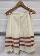 Vintage Southwestern Print Med/Small Peasant Skirt Petroglyphs 1970s