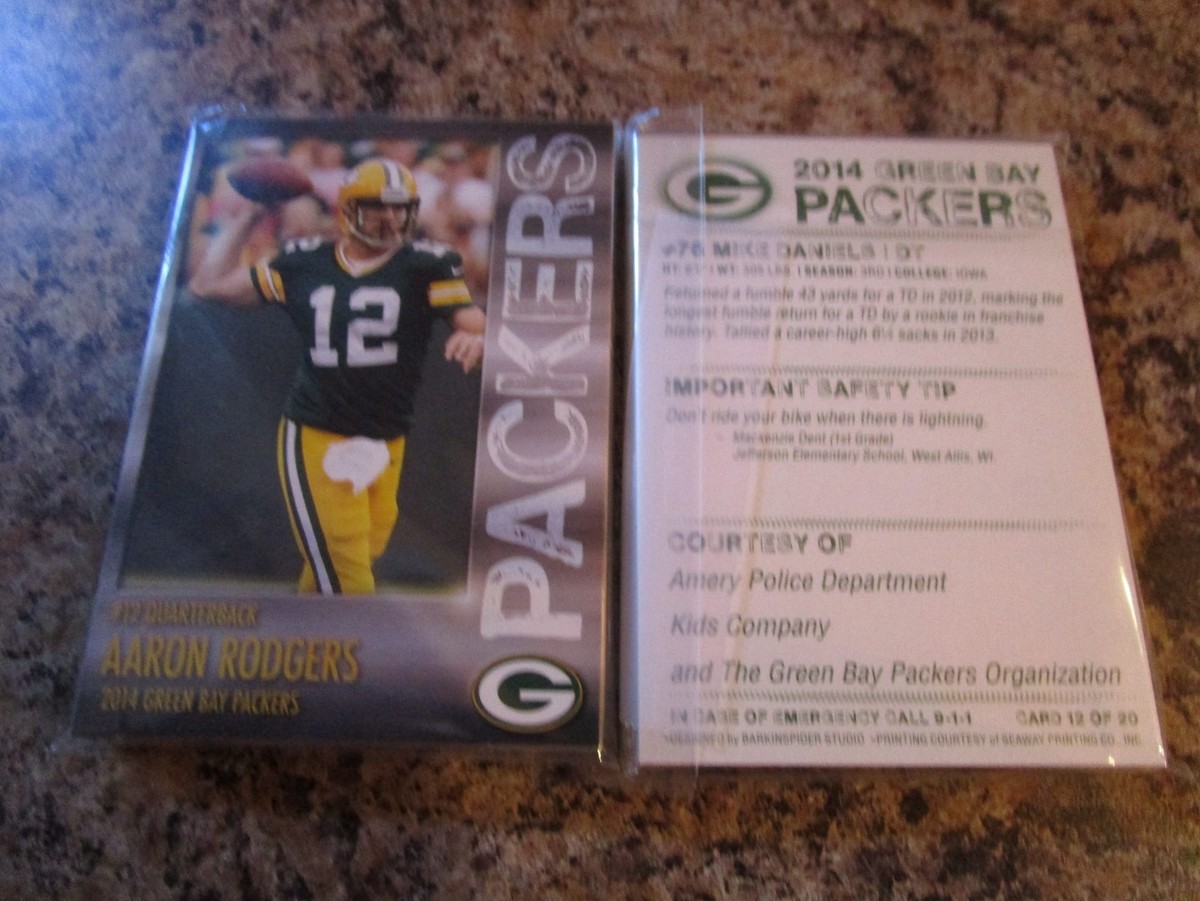 2014 Green Bay Packers Police Team Set Aaron Rodgers Clay Matthews