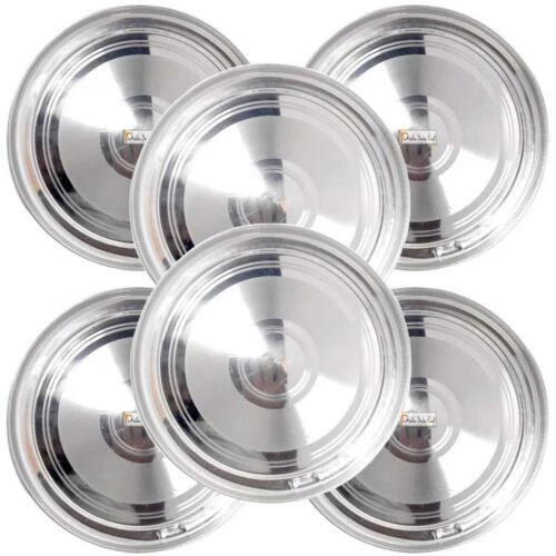 Vajilla Platos de Acero Inoxidable a Cuadros Placas