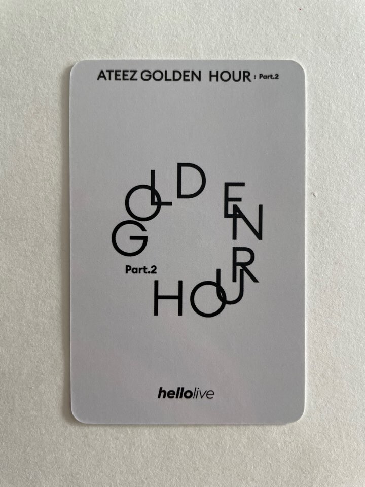 Ateez Golden Hour Part.2 Hellolive Meet&Call POB Photocard | eBay