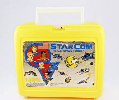 1987 Starcom The U.S. Space Force Plastic Thermos Lunch Box LUNCH BOX ...