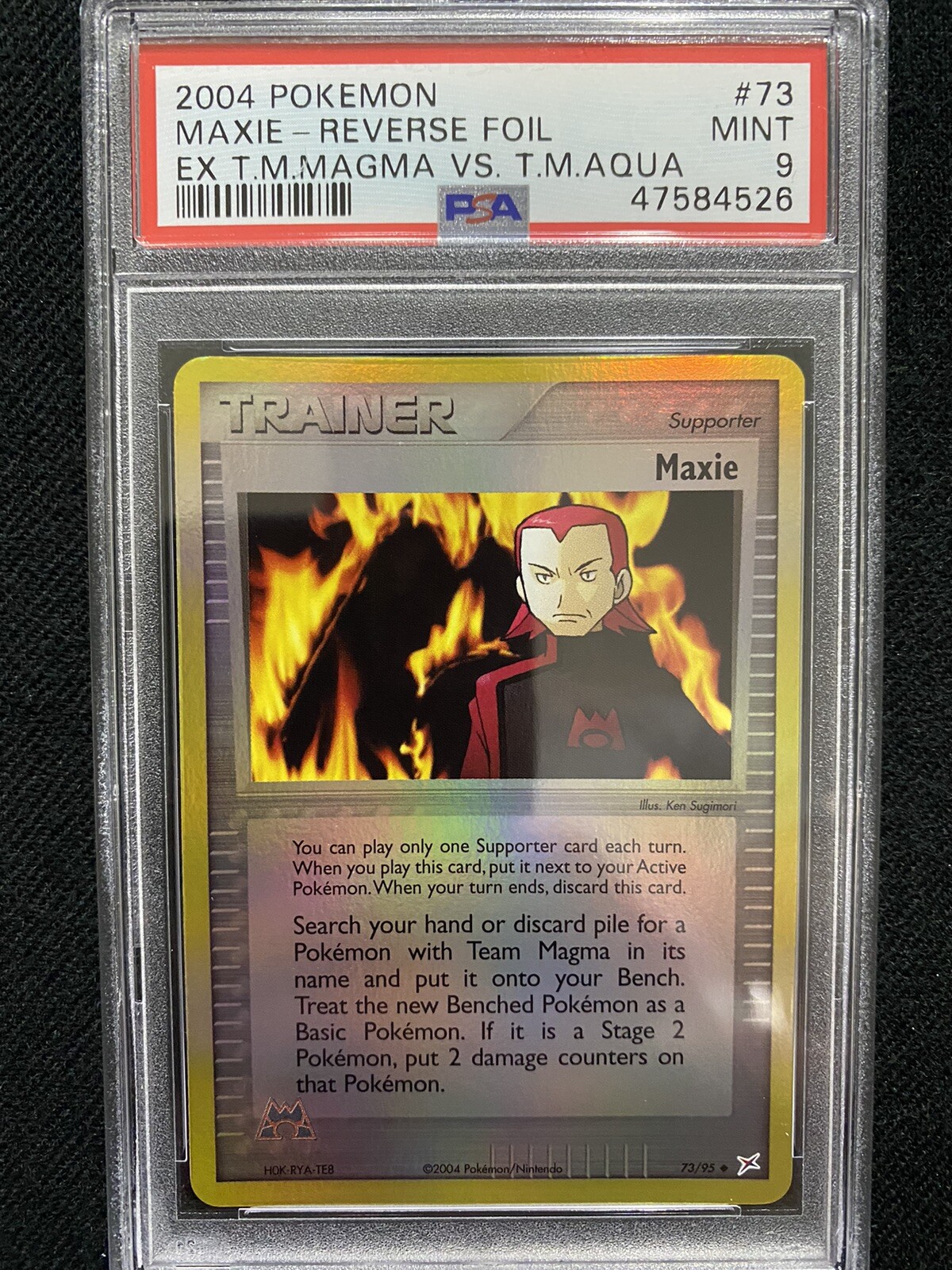 EX Team Magma Vs. Team Aqua Maxie Reverse Foil 73/95 PSA 9
