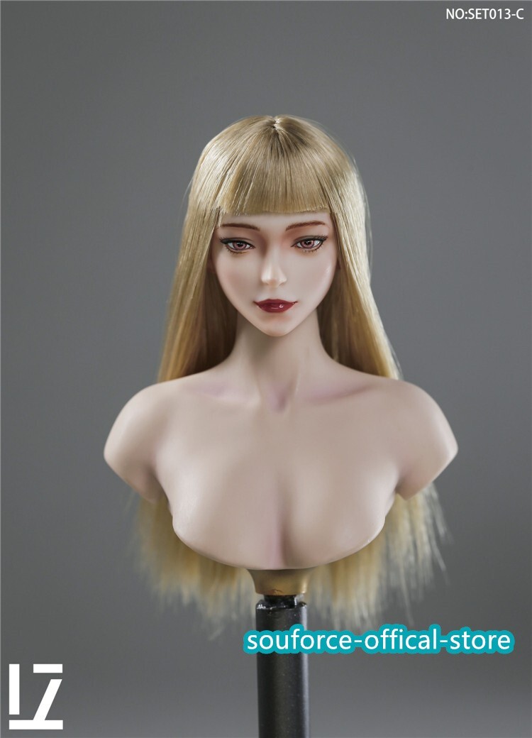 LZ TOYS SET013-C 1/6 Female Blonde Zero Girl Head Carved Brown