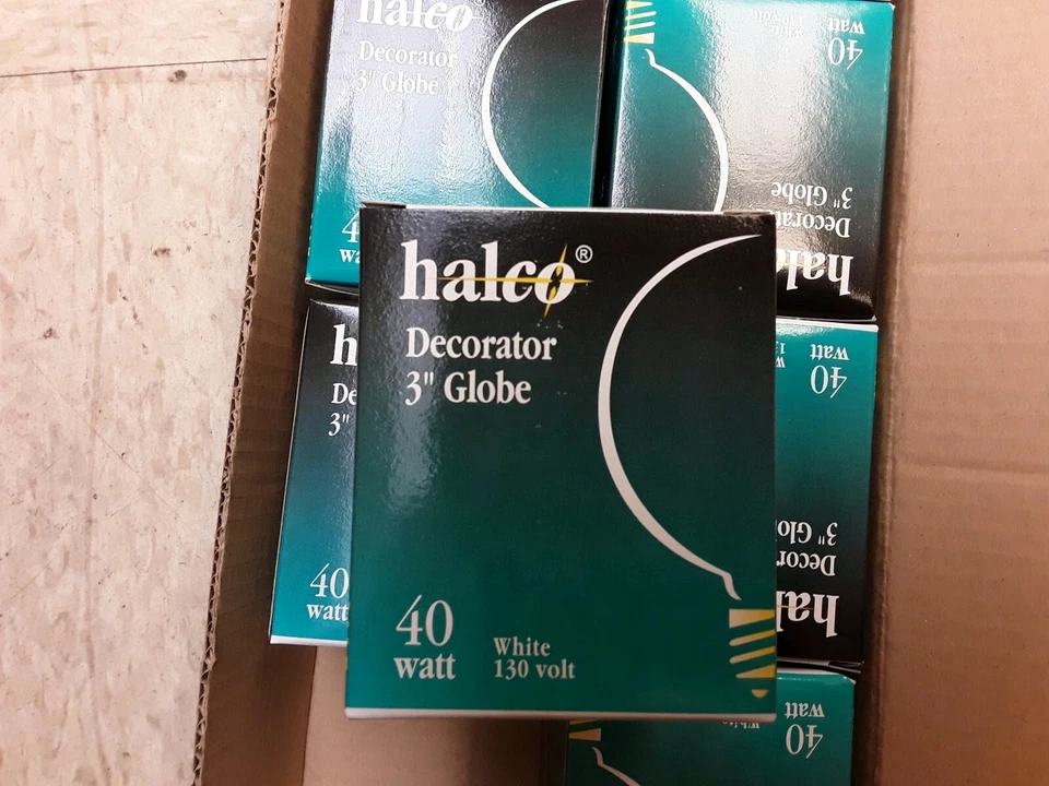 (10 pk) Halco 5004 Decorator 3" Globe Light Bulb G25WH40 - Image 2 of 4