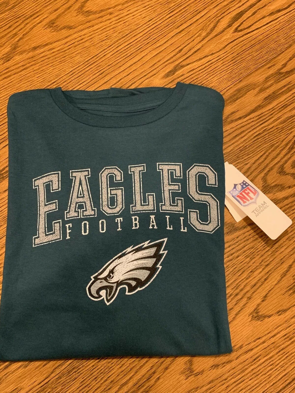 Philadelphia Eagles NFL Women's Green Logo Long Sleeve Shirt, Size XL