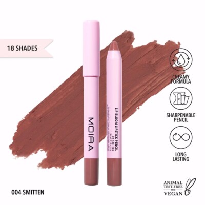 Moira Lip Lip Bloom Lipstick Pencil Color  (004, Smitten)