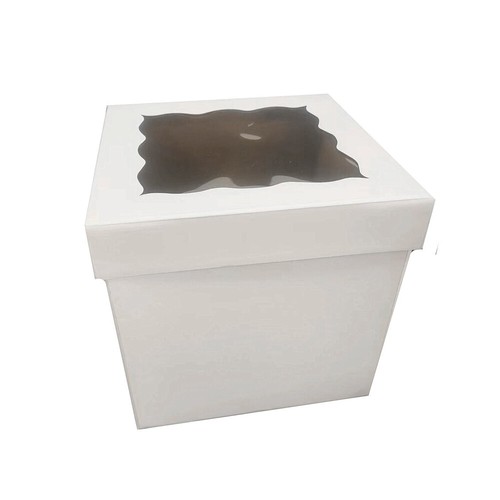 Pack of 10 Cake Boxes 10 Inch Tall Window Face Display Wedding Cake Cupcake Box - Picture 7 of 12