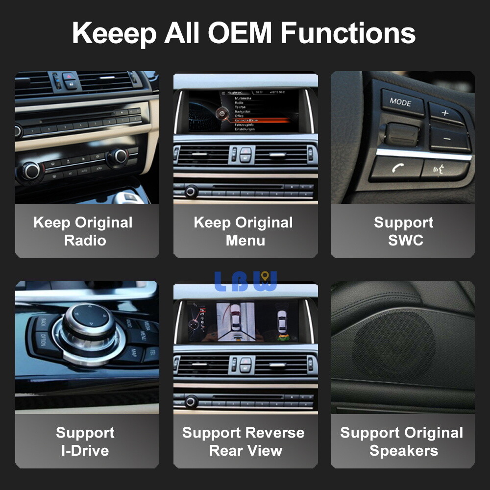 Android 10 Car GPS Auto Head Unit Carplay 64G For BMW 3 5 Series E60