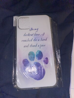 iPhone 11 Phone Case ''in my Darkest Hour I found a paw'' Dog lover Rescue New