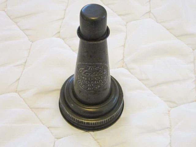 Vintage The Master Oil Can Spout Top with Cap Patent Sept 14, 1926 Litchfield IL