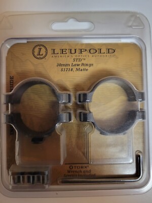 Leupold 51718 STD Low 30mm Scope Rings, Matte Finish