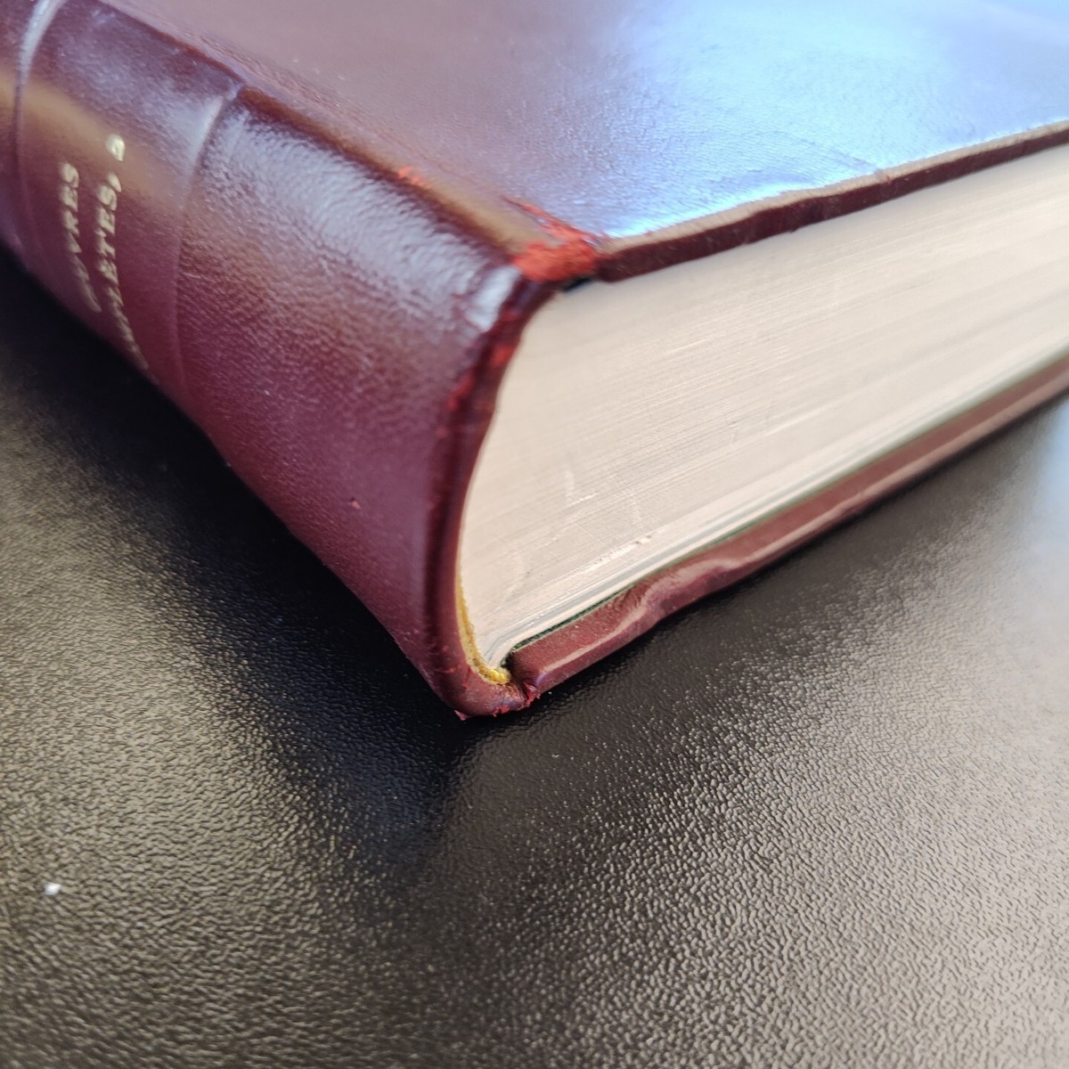 RARE BAUDELAIRE OEUVRES COMPLETES, PARTIE 2 -1955 LEATHER BOOK