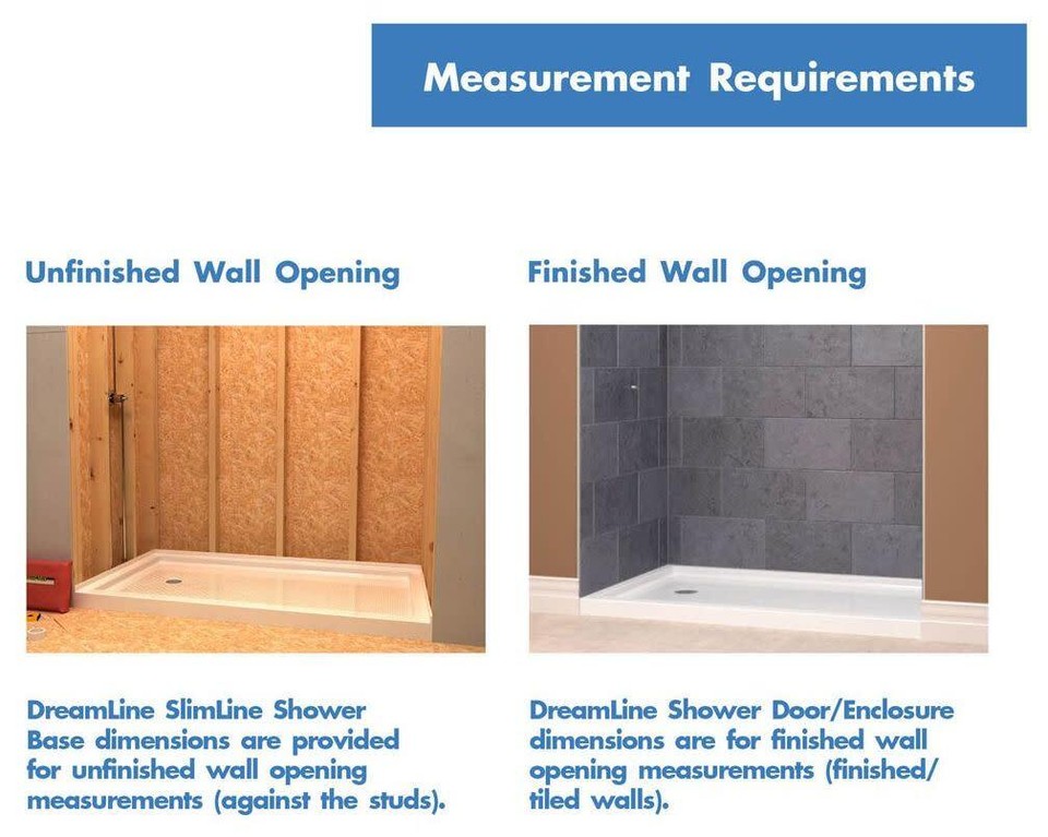DreamLine DL6145 SlimLine Shower Installation Package White eBay