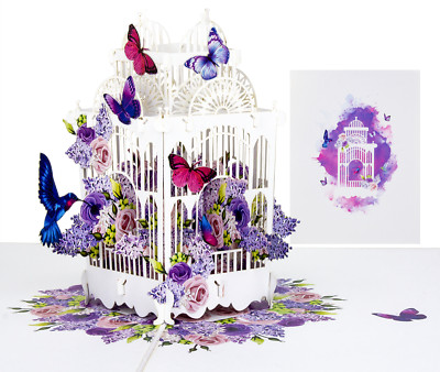 LIMAH  Voliere Pop Up 3D Geburtstagskarte