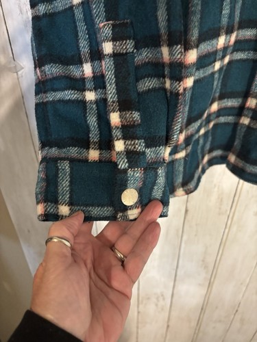 Giacca Wesc Oden Pop Plaid Unisex M-SG L, W-SZ XL Flanella Pesante Snap Lavoro - Foto 4 di 15