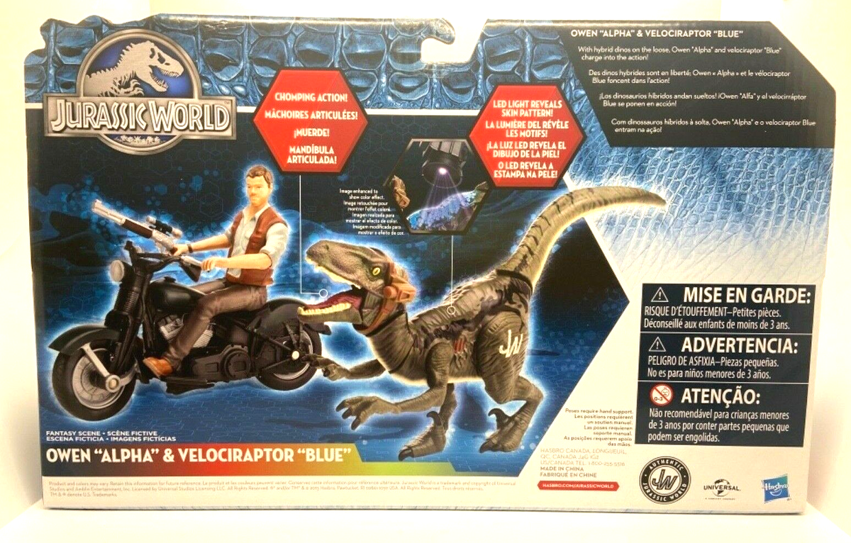 Jurassic World Dino Hybrid Owen Alpha & Velociraptor Blue Raptor
