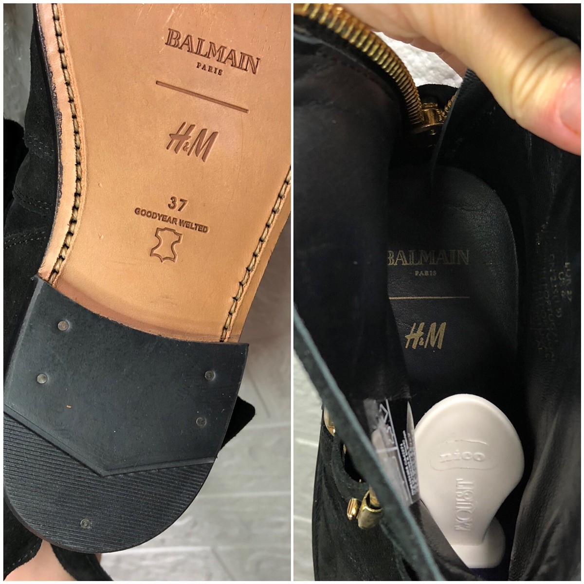 ✨ BRAND NEW ✨?% Authentic Balmain Black Suede Logo Cuff Ankle Boots Balmain Boots | The RealReal main image 2