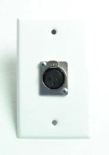 PROCRAFT SPL-1XF-WH 1 Gang White Steel Wall Plate Loaded w/ 1) XLR Female