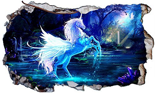 Unicorn Magical Horse 3D Magic Window Wall Art Self Adhesive Vinyl Sticker V3* - Picture 2 of 2