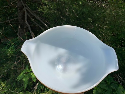 Pyrex Early American Cinderella Mixing Bowl #444 4 Quart Brown & Gold Nice Cond. - Bild 3 von 12