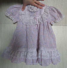 VTG 90s Kids Count Lace Ruffle Floral Baby Baby Doll Smocked Collar Dress 24M/XL