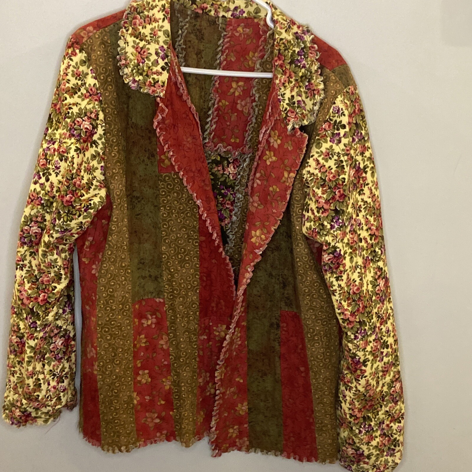 Handmade Patchwork Reversible Jacket No size will… - image 8