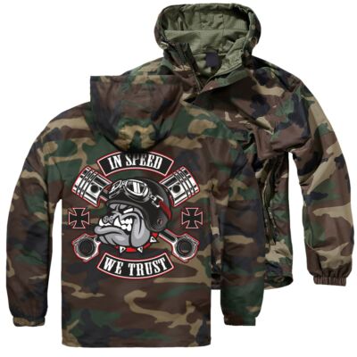 Herren Windbreaker In Speed we Trust oldschool Rockn Roll Werkstatt Mechaniker