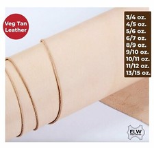 ELW Veg Tan Full Grain Tooling Leather 3/4oz 5/6oz 6/7oz 8/9oz 9/10oz 11/12oz...