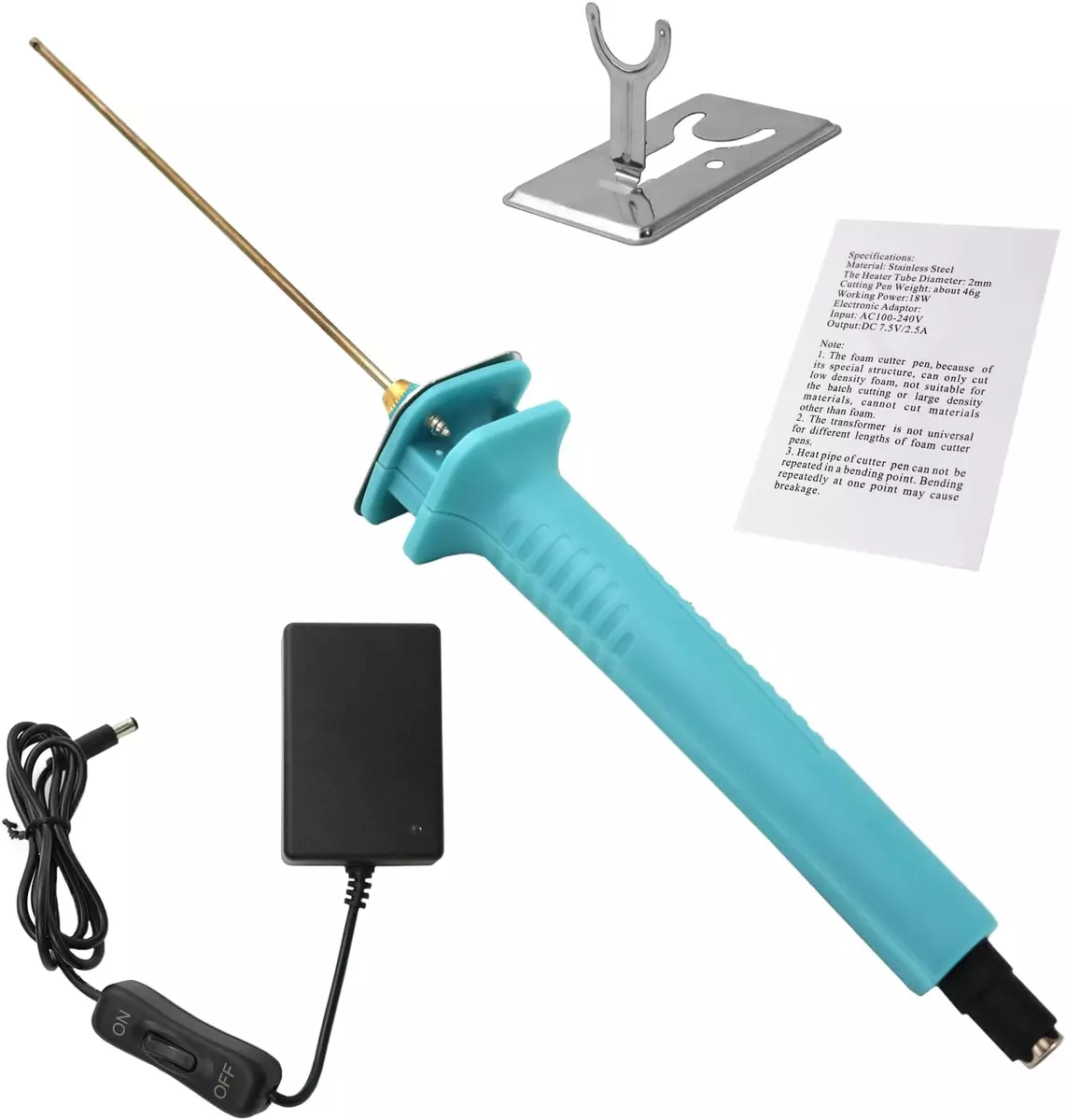 Foam Cutter Electric Hot Wire Cutter Pen 10CM Foam Board Cutter with Stand 18W H