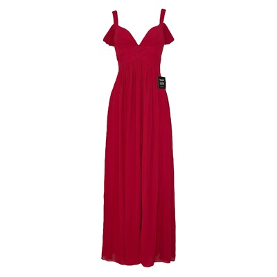 NWT LULUS Ocean of Elegance Maxi Dress, Wine Red, XS