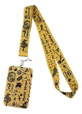 Harry Potter's "Mischief Managed" Theme Keychain Lanyard with ID Holder