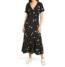 NEW Madewell Lazy Daisies Ruffle Tiered Maxi Dress, Size 14