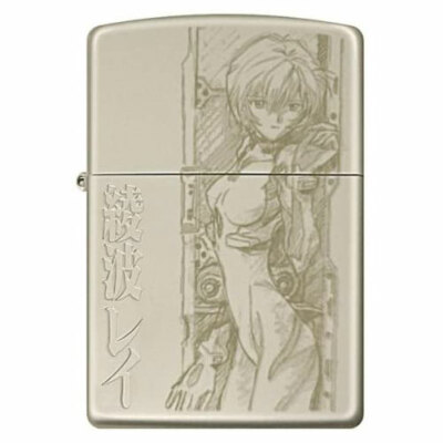 Zippo Evangelion Eva Ayanami Rei 貞本義行 Silver Pearl Plating 