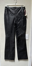 New Ralph Lauren Black Label 100 Leather Bootcut Pants-Size 4 Saturday Night