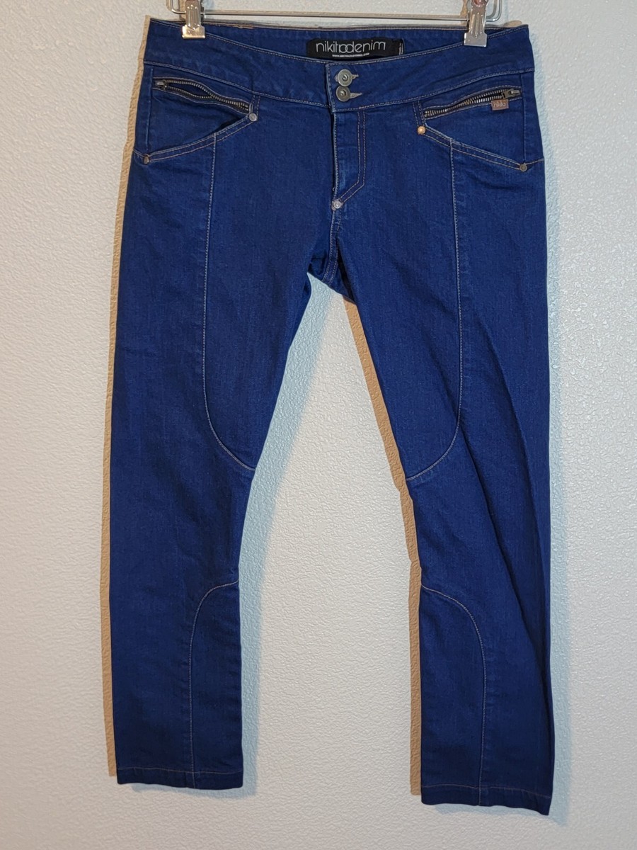 nikita denim jeans womens size 29x28 slim straight stretch low