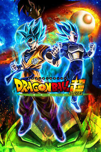 Dragon Ball Super The Broly Movie Poster Goku Vegeta Ssj Blue New Usa Ebay