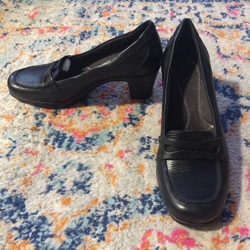 clarks black heels