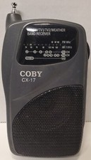 COBY CX-17 Portable AM/FM/TV  Weather Band Radio Battery Operated