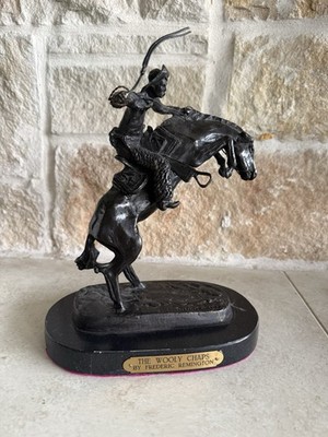 FREDERIC REMINGTON Hard-To-Find Bronze Sculpture ''The Wooly Chaps''