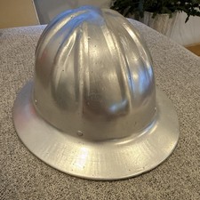 Willson Silver Aluminum Hard Hat Helmet w/ Strap Suspension Liner Made in USA