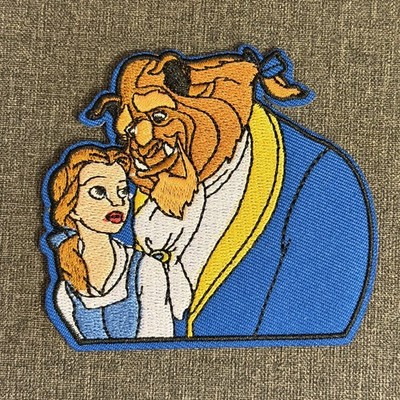 Die Schöne und das Biest Disney Prinzessin Stickerei Patch Aufnäher Bügelbild Aufnähen