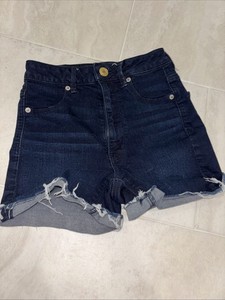 Women’s American Eagle Dark High Rise Super Stretch Denim Shorts Sz 2