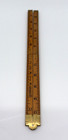 VINTAGE STANLEY NO. 61 BOXWOOD BRASS 2FT FOUR-FOLD RULE VERTICAL READ UPRIGHT — photo 3