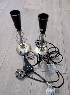 Bunnings Darcie Satin Nickel Tischlampen 2er Set getestet und voll funktionsfähig